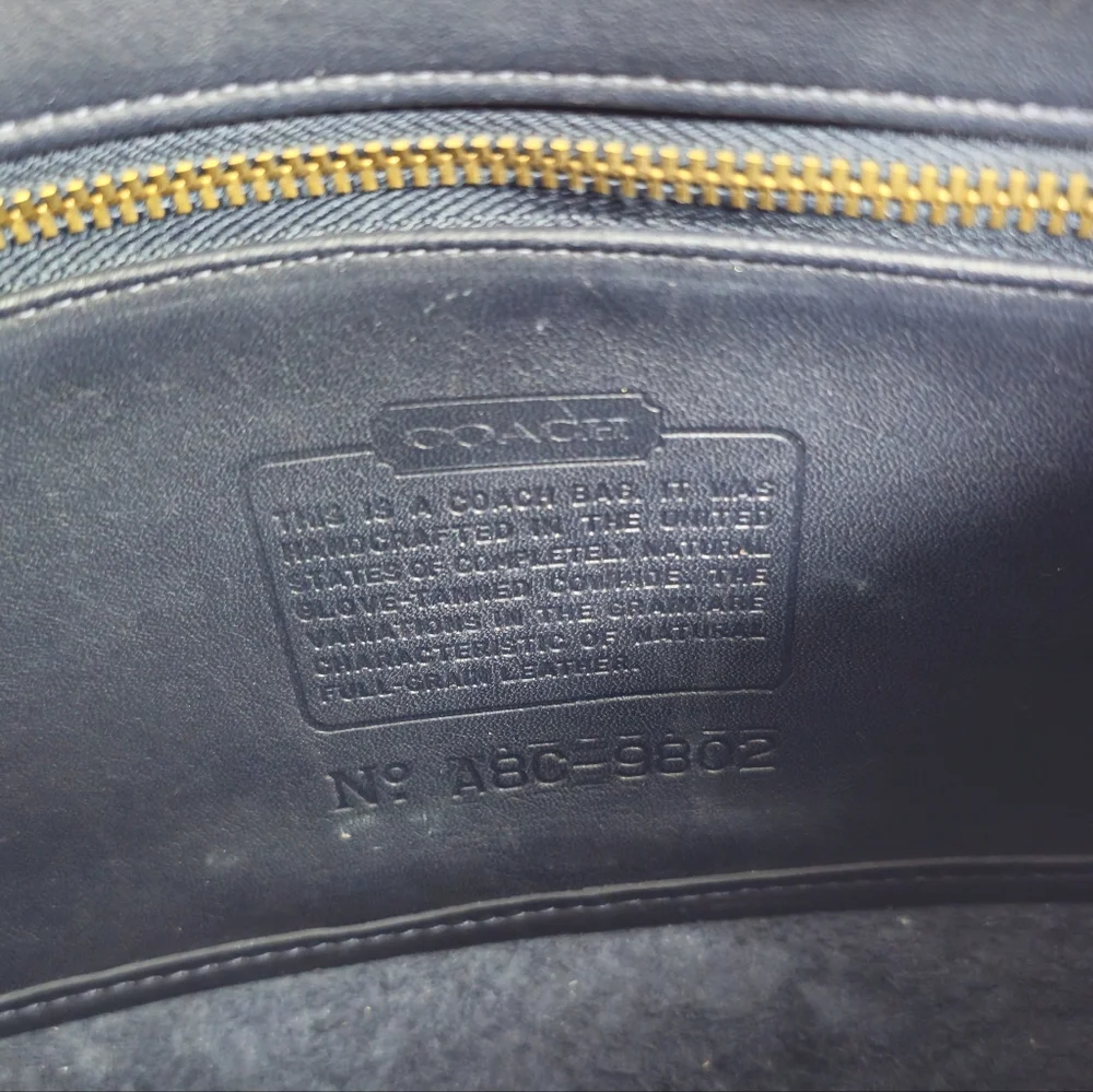 Coach VINTAGE 1998 Equesterian Slim navy Crossbody Shoulder Bag - Picture 12 of 16